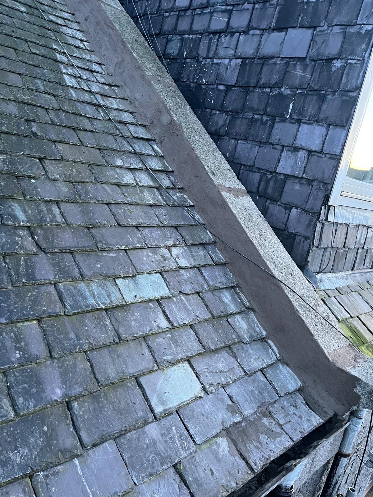 Roughcasting work in progress on a property exterior